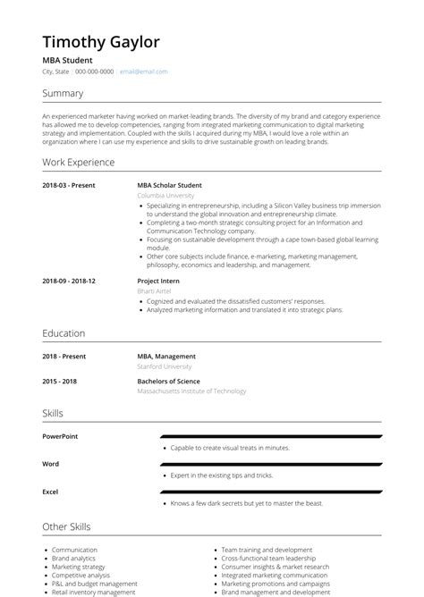 About Mba Project In Resume - MBA Resume Sample | Monster.com / A professional resume shows ...