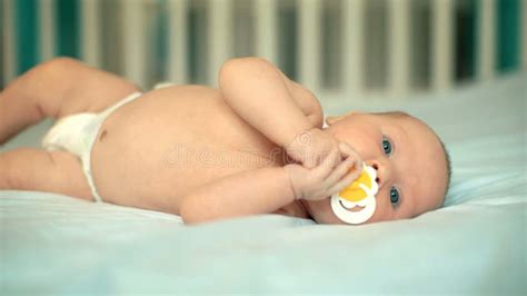 Beautiful Babe Lies In Diapers Stock Video Video Of Generation Cute