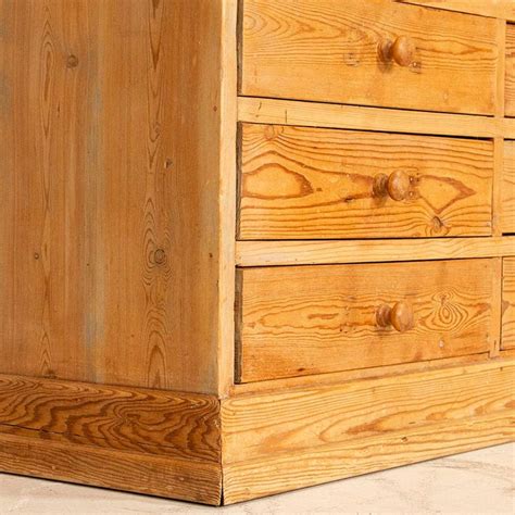 Antique Pine Apothecary Shop Cabinet With 18 Drawers At 1stdibs