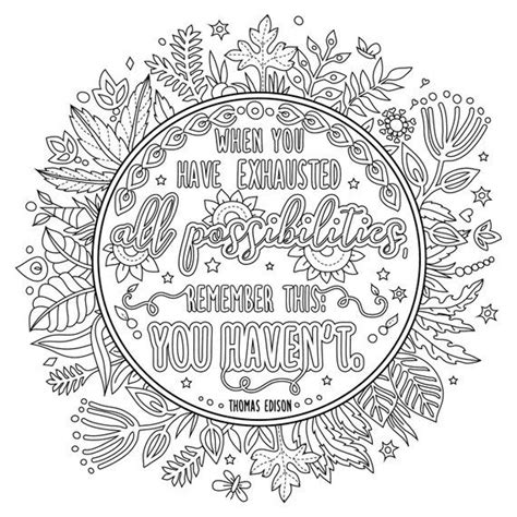 3 Motivational Printable Coloring Pages Zentangle Coloring Book Etsy