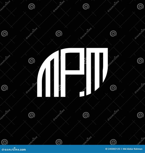 Mpm Letter Logo Design On Black Background Mpm Creative Initials