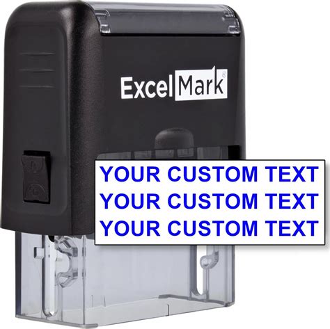 Amazon Excelmark Rectangular Custom Self Inking Stamp Up To