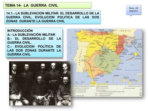 14 1 Esquema De La La Guerra Civil EspañOla La Sublevacion Militar