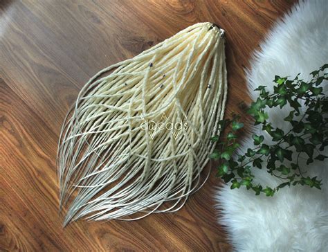 Synthetic Dreads White Blonde Realistic Soft 60 Etsy