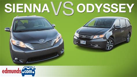 Honda Odyssey Vs Toyota Sienna Edmunds A Rated Minivans Face Off