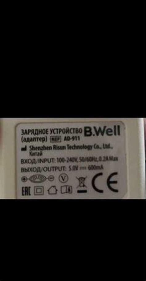 Зарядное устройство B.Well AD-911 для ирригатор купить | Личные вещи ...
