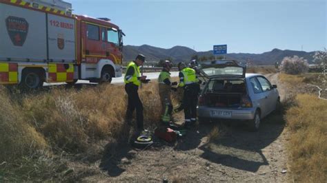 Conductora Herida En Accidente De Tráfico En La Autovía Rm 11 Lorca