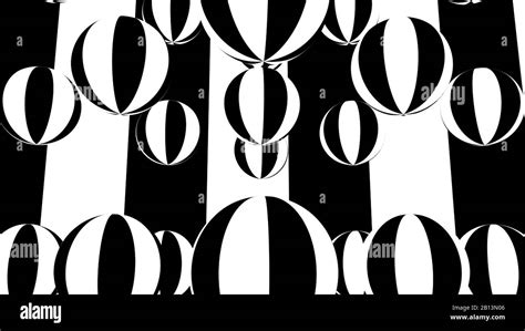 Black And White Stripes Computer Generated Abstract Background 3D