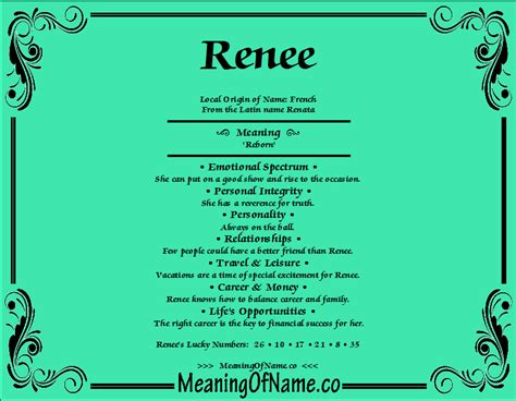 The Meaning Of Name Renee