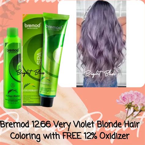 BRIGHT BLISS Bremod 12 66 Very Violet Blonde Hair Coloring With FREE 12