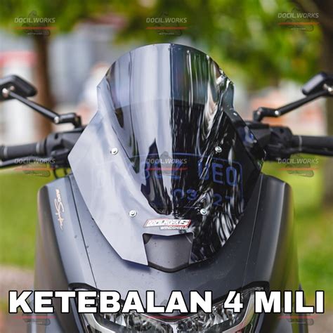 Jual VIRAL Windshield TDR SIRIP 4 MILI Nmax New Nmax Old Model TDR V1