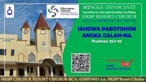 Minggu Invocavit Hkbp Resort Cibubur Februari Wib