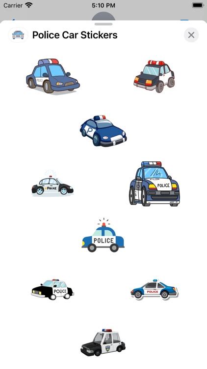 Police Car Stickers by Paul Scott