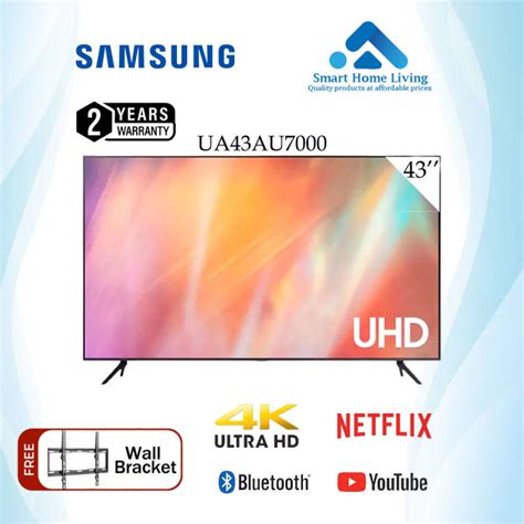 Samsung 43 Lnch LED UA43AU7000 4K UHD Smart TV With Crystal Processor