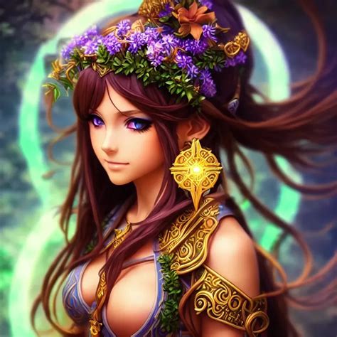 A Druid Girl High Quality Detailed Face Award Win Openart