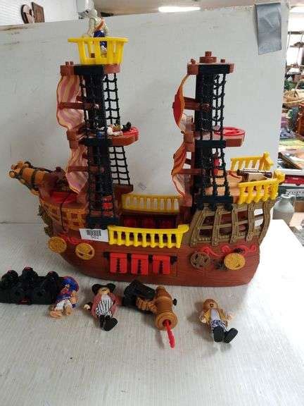 Fisher Price Toy Pirate Ship & Figures - Trice Auctions