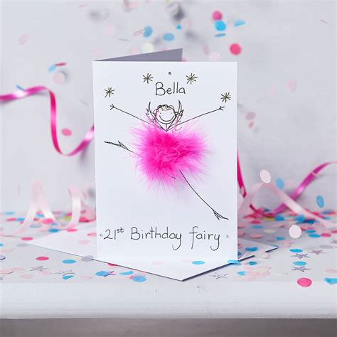 Handmade Personalised Happy Birthday Fairy Card By All Things Brighton