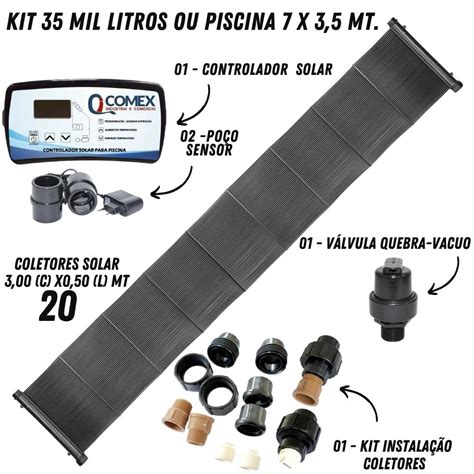 Kit Placa Solar Aquecimento Para Piscina