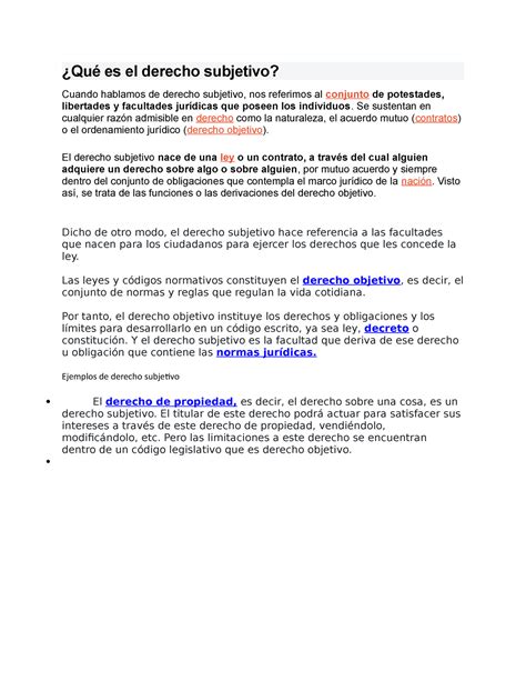 Qué es el derecho subjetivo exposicion Qué es el derecho subjetivo