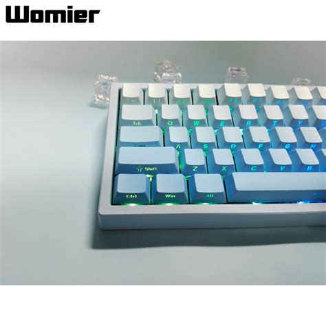 WOMIER Side Printed Keycaps 136 Keys Shine Through Double Shot PBT Key