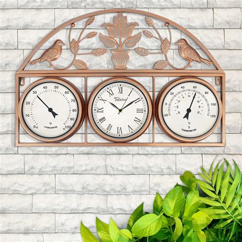 Amazon Bestnest Whitehall Ivy Silhouette Clock Thermometer