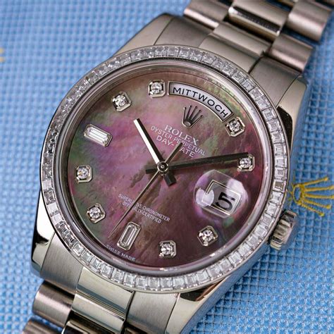 Rolex Day Date 118399 Tahitian MoP Amsterdam Vintage Watches