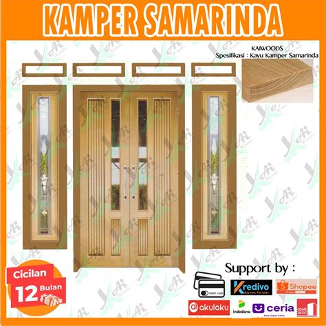 Jual Fullset Pintu Double Kayu Kamper Samarinda Oven Shopee Indonesia