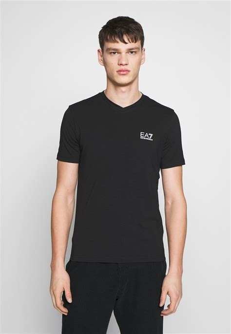 Ea7 Emporio Armani T Shirt Basic Blackzwart Zalandobe