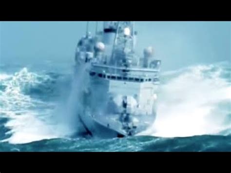 Top War Ships Overcome Large Waves In Storm Ships Launches Youtube