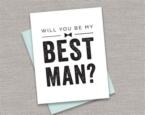 Printable Will You Be My Best Man Card Design Bundle Etsy Card