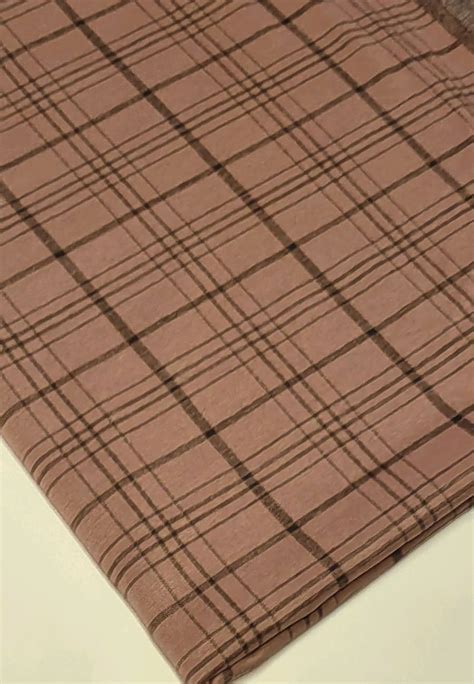 Destash Thick Tartan Ponti Knit Meters X M Wide Dusty Pink