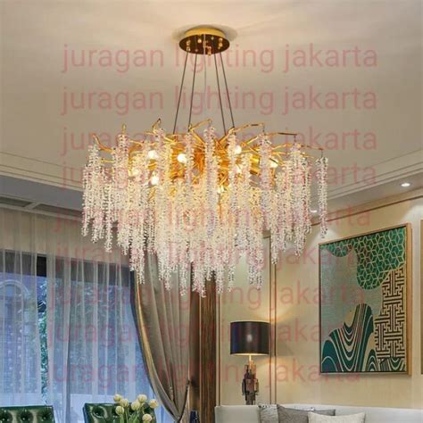 Jual SL80298 600 LAMPU HIAS GANTUNG PLAFON MINIMALIS MEWAH KRISTAL