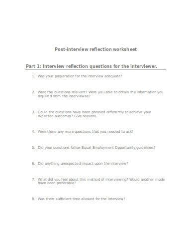 FREE 10 Reflection Worksheet Samples In PDF DOC