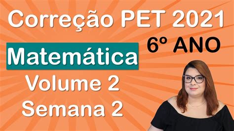 Corre O Pet Matem Tica Ano Semana Volume Feito Bem