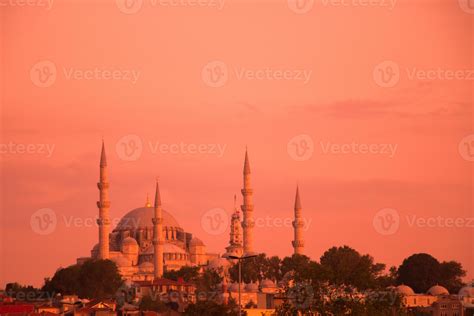 Ottoman style mosque in Istanbul 16794051 Stock Photo at Vecteezy