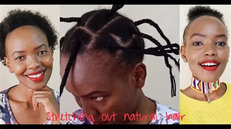 Stretching Natural Hair African Threading Method No Heat Youtube