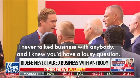 Biden Rebukes Fox S Peter Doocy For Asking About Son S Business