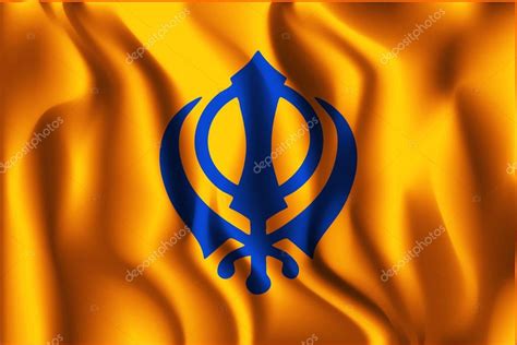 India Nishan Sahib Variant Flag. Rectangular Shape Icon ⬇ Vector Image ...