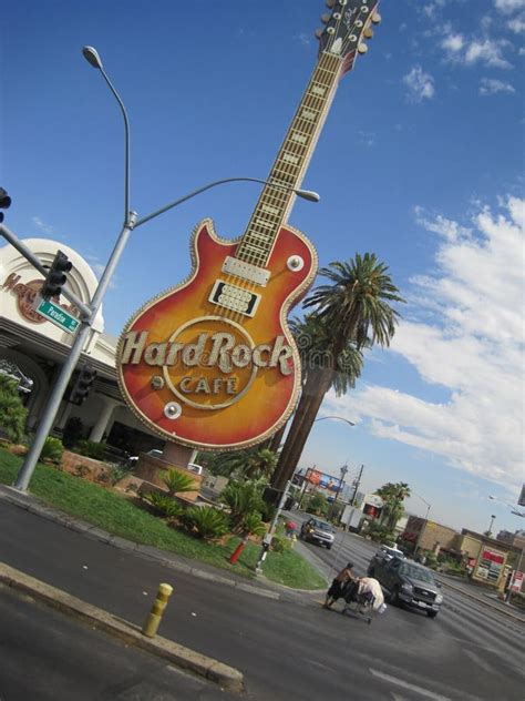 hard rock cafe  las vegas editorial photo image  daytime guitar