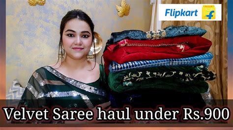 Flipkart Saree Haul Under Rs 900 Wedding Wear Velvet Saree Kurta