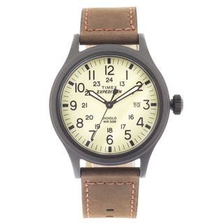 Timex Expedition Scout Brown Leather Analog Watch For Men T