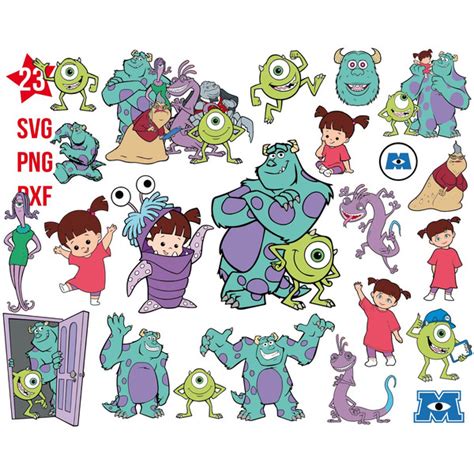 Disney Monsters Inc Svg Mike Wazowski Svg Sulley Svg Boo Inspire Uplift