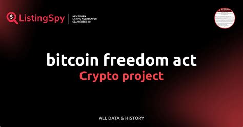 bitcoin freedom act crypto project: bfa token listings, events ...