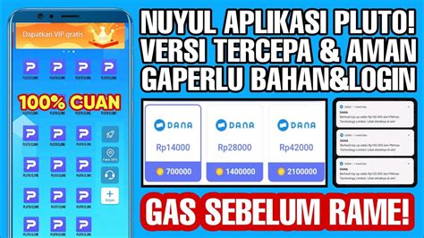 Terbaru Nuyul Apk Pluto Penghasil Uang Tanpa Bahan Dijamin Auto Cuan