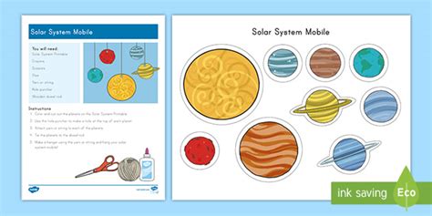 Solar System Mobile Craft for Kids | K-2 Science Resources