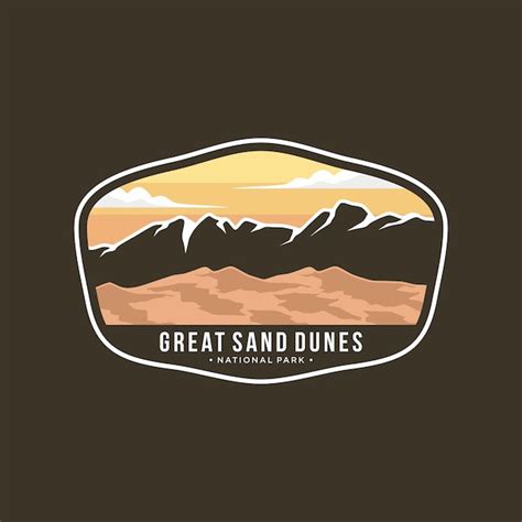 Premium Vector Great Sand Dunes National Park Emblem Patch Logo