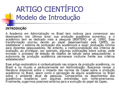 Exemplos De Introdução De Um Artigo Cientifico Novo Exemplo