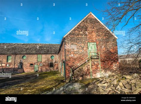 Abandoned, derelict farm brick built out buildings Stock Photo - Alamy