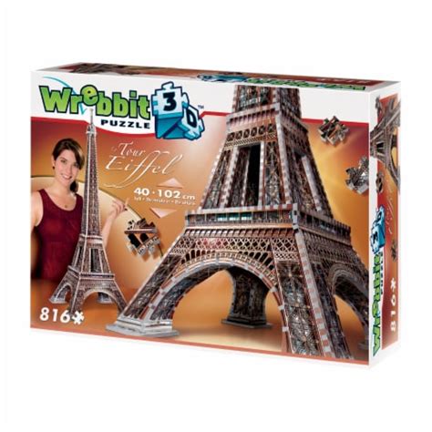 Wrebbit Eiffel Tower 3D Puzzle, 816 pc - QFC