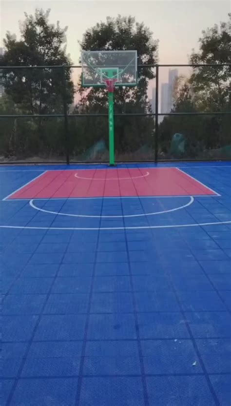 Outdoor Basketball Court Floor Modular Pp Interlocking Suspended Sports